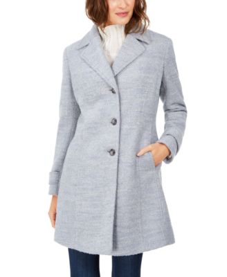 calvin klein women's asymmetrical boucle wool coat