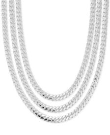 Men's Heavy Curb Link Chain Collection in Sterling Silver