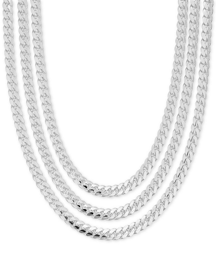 Macy S Men S Heavy Curb Link Chain Collection In Sterling Silver Reviews Necklaces Jewelry Watches Macy S
