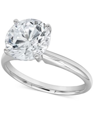 Macy's - Diamond Solitaire Engagement Ring (3-1/2 ct. t.w.) in 14k White Gold