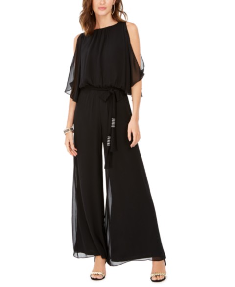 Женские MSK Women's Cold-Shoulder Wide-Leg Jumpsuit