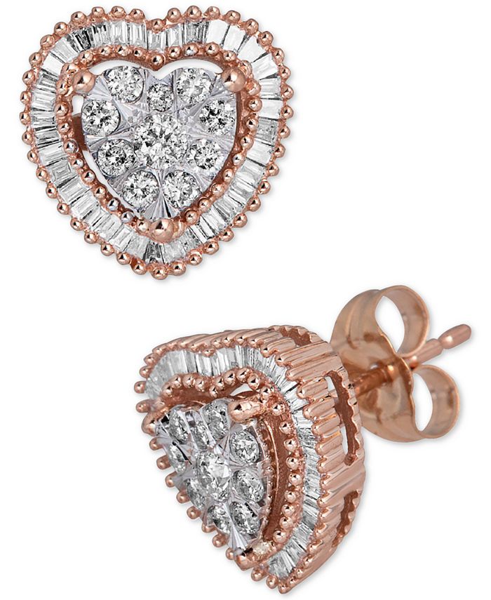 Macy's heart shaped earrings top
