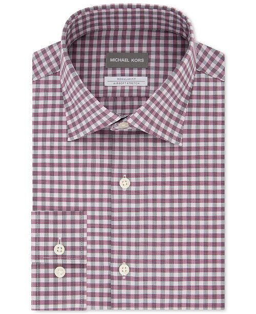 Michael Kors Men S Classic Fit Airsoft Performance Stretch Gingham