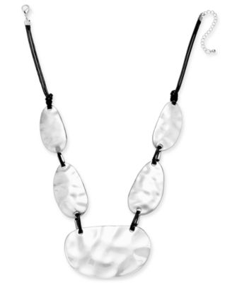 Style & Co - Silver-Tone & Resin Statement Necklace, 21" + 3" extender