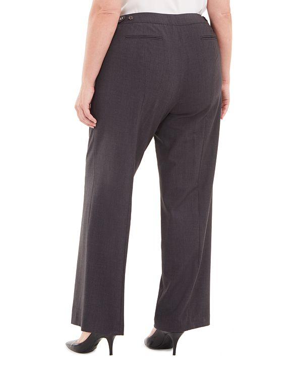 Calvin Klein Plus Size Highline Straight-Leg Dress Pants & Reviews - Pants & Leggings - Women