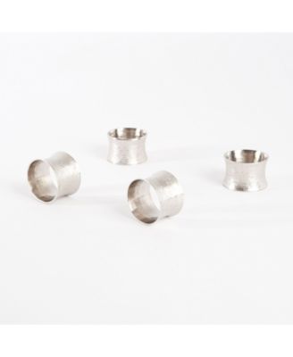 Brushed Metal Napkin Ring, Set of 4