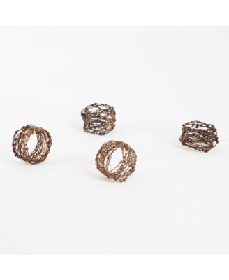 Metal Design Napkin Ring, Set of 4