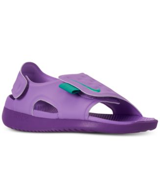 Nike Little Girls' Sunray Adjust 5 Sandals from Finish Line - Macy's