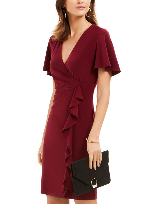 Jessica Howard CascadingRuffle Sheath Dress Macy's