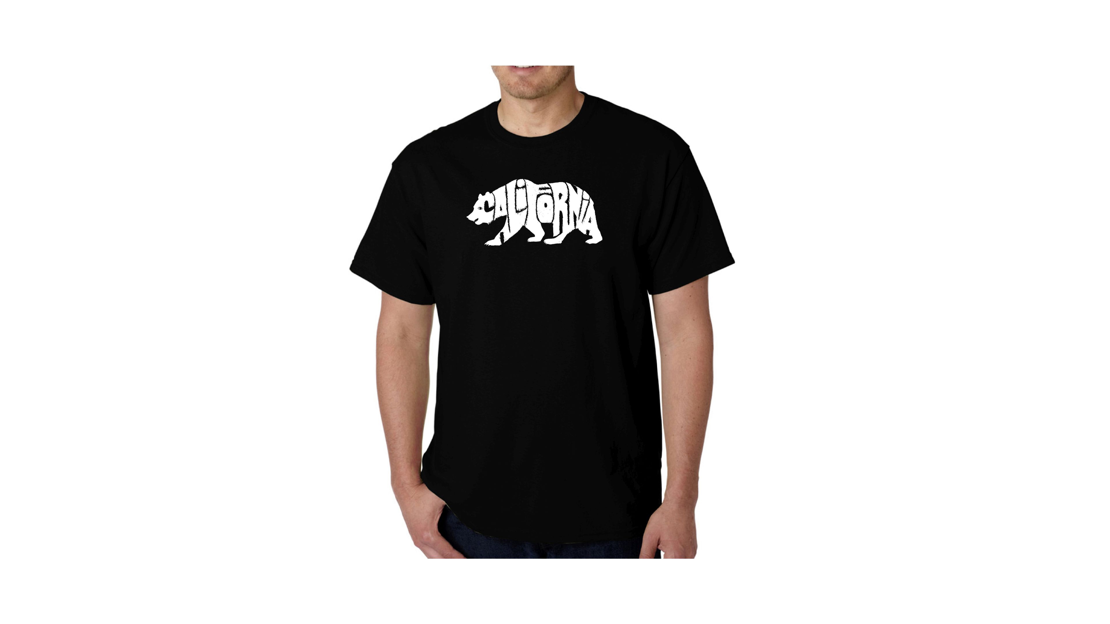 La Pop Art Men's Word T-Shirt - California Bear