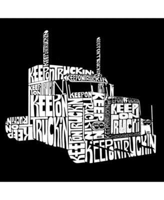 Men's Word Art Long Sleeve T-Shirt- Keep On Truckin