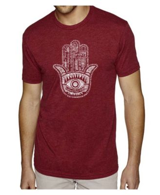 Men's Cotton/Poly Blend Word Art T-Shirt - Hamsa