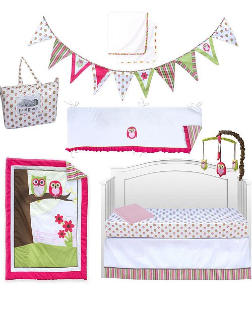 Pam Grace Creations Sweet Dreams Owl 10 Piece Crib Bedding Set