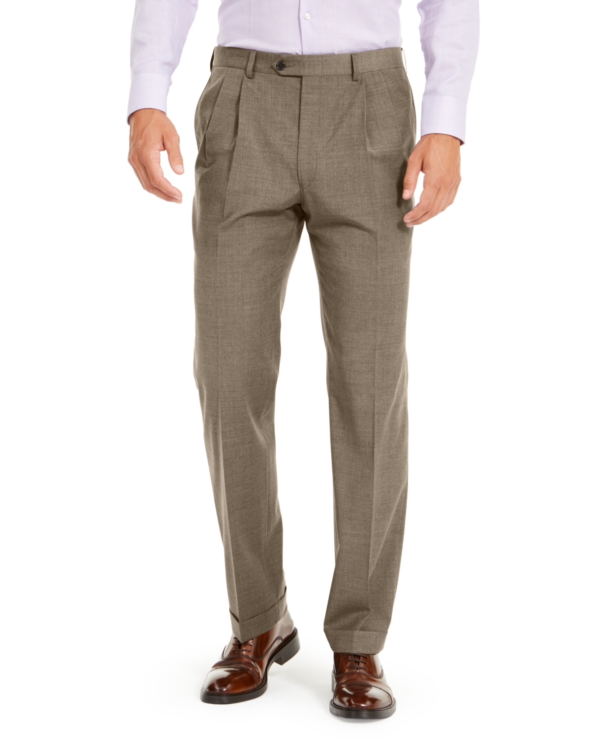 Lauren Ralph Lauren Men s Wool Blend Classic fit Ultraflex Stretch Double reverse Pleated Dress Pants In Tan ModeSens