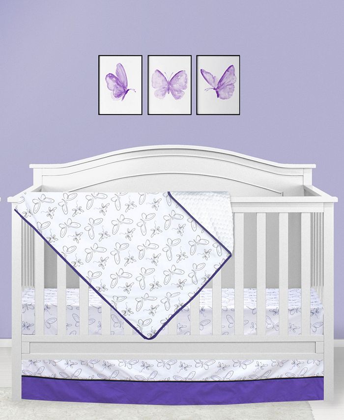 Pam Grace Creations Butterflies and Dragonflies 3 Piece Crib Bedding