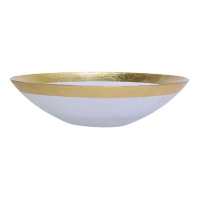 Rufolo Glass Gold Organic Large Bowl