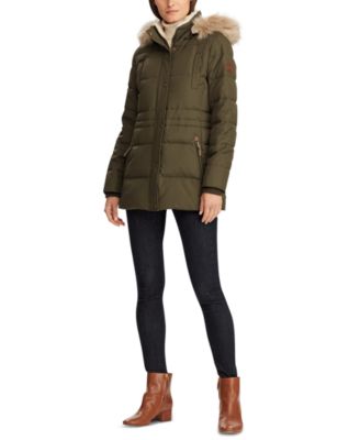 Lauren Ralph Lauren - Petite Interior-Drawstring Down Coat