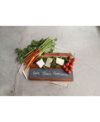 Wood with Slate Cheese and Charcuterie Board