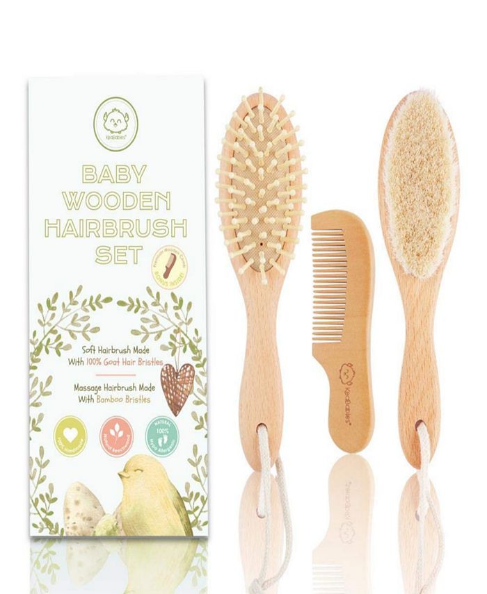 KeaBabies - Baby Hair Brush and Comb Set for Newborn