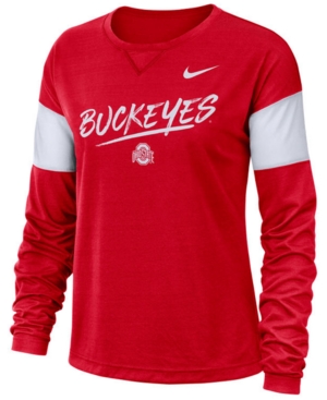Nike Women's Ohio State Buckeyes Breathe Long Sleeve T-Shirt