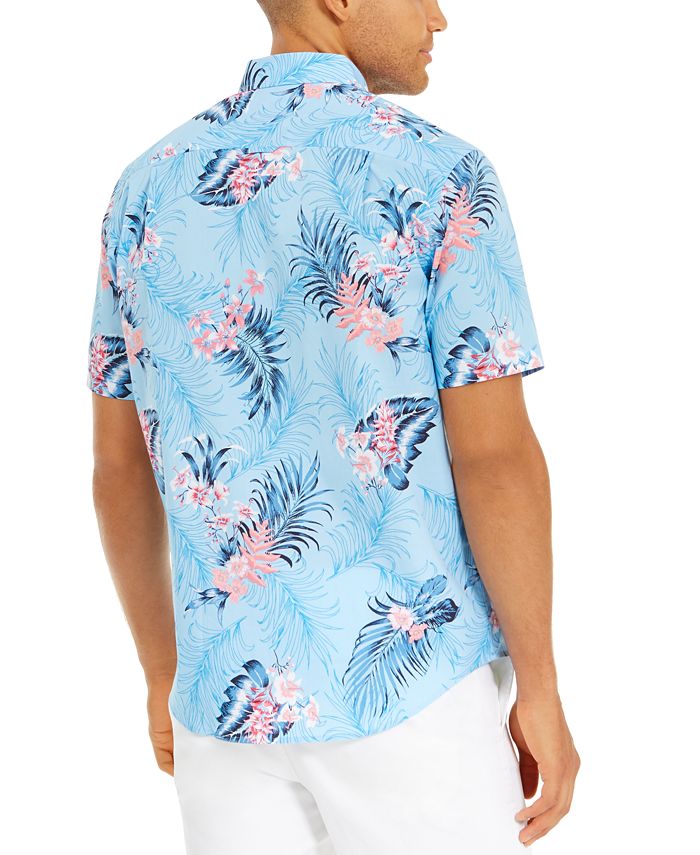 Club Room Men's Winslow Tropical Print Graphic Shirt, Created for Macy ...