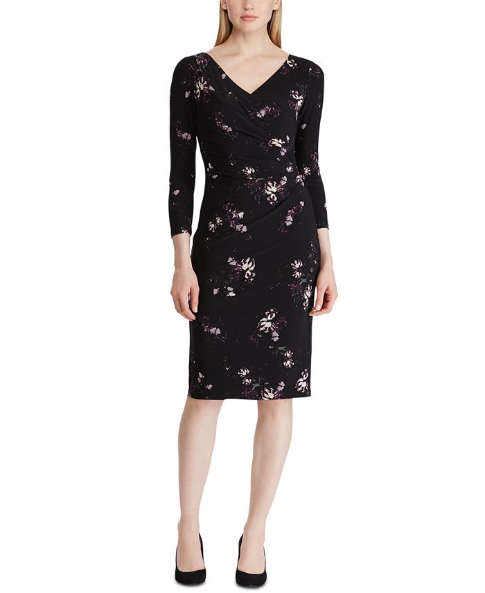 Lauren Ralph Lauren Floral-Print Jersey Dress & Reviews - Dresses ...