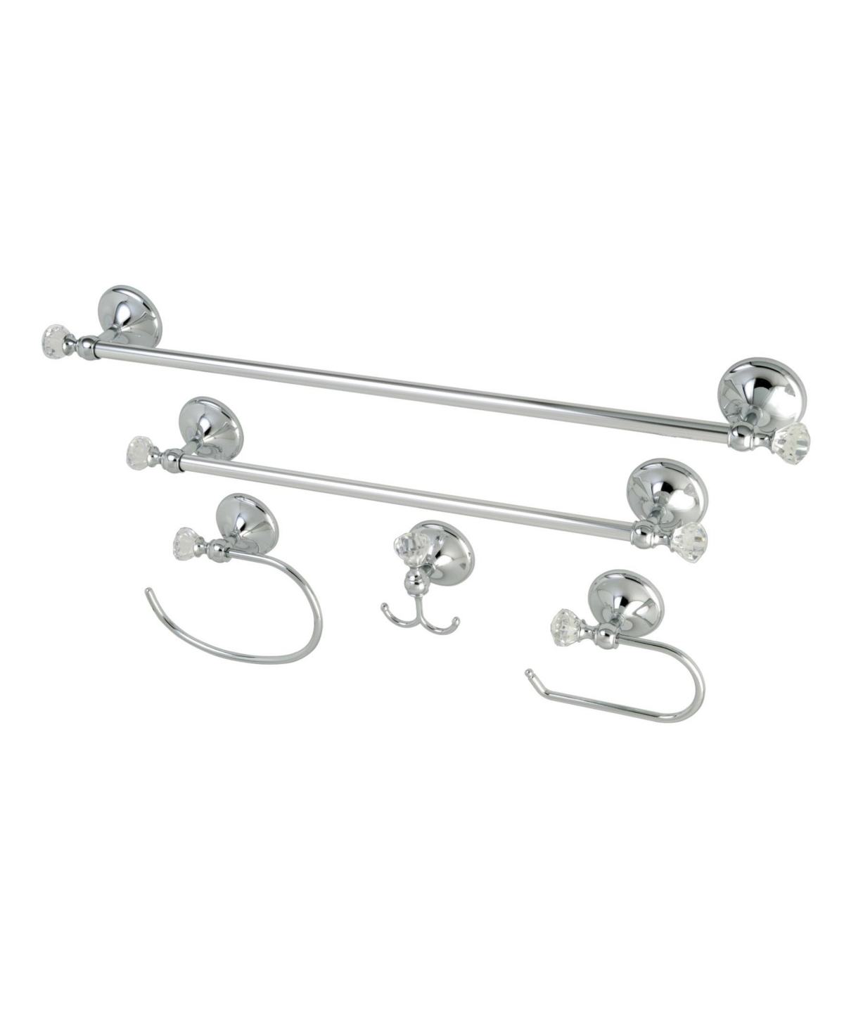 Kingston Brass Celebrity 18-Inch and 24-Inch Towel Bar Bathroom Accessory Set in Polished Chrome Bedding