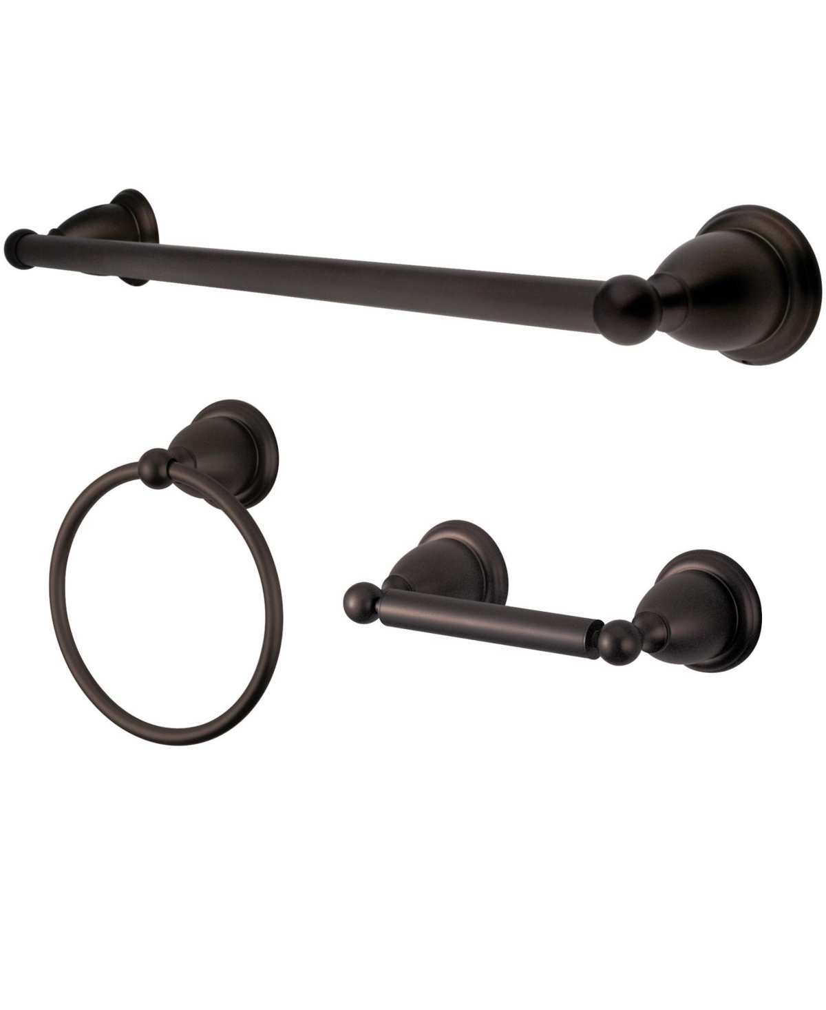 Kingston Brass Heritage 3-Pc. Bathroom Accessory Set in Oil Rubbed Bronze Bedding