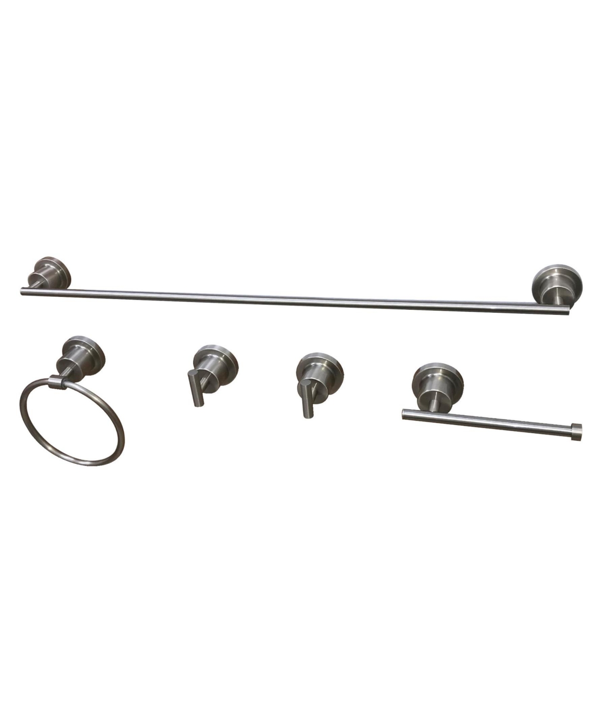 Kingston Brass Concord 5-Pc. Bathroom Accessory Set in Brushed Nickel Bedding