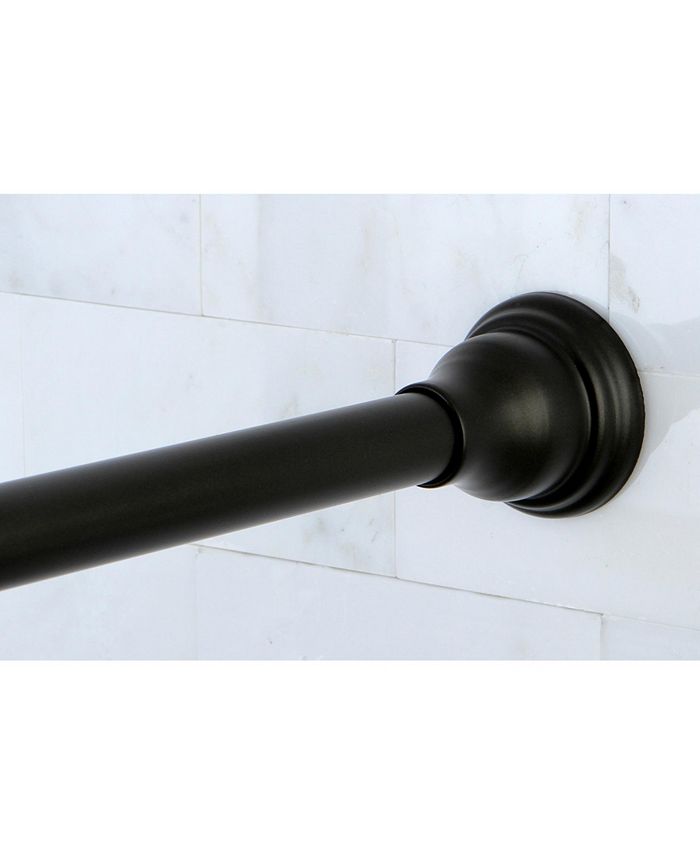 Kingston Brass - 72-inch Tension Shower Rod with Decorative Flange in Oil Rubbed Bronze