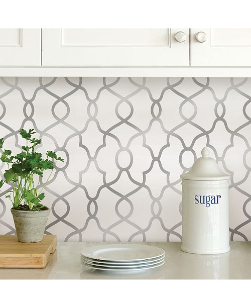 NuWallpaper 216" x 20.5" Clearly Cool Peel Stick Wallpaper ... When your tenancy ends, just take the paper off and you're good to.