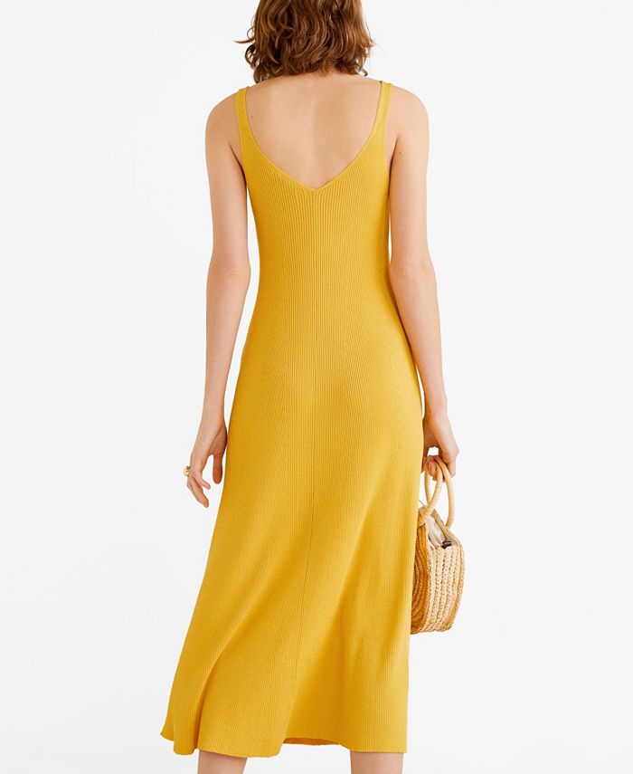 MANGO Ribbed Long Dress Macy's
