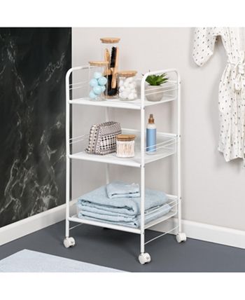Honey Can Do - 3-Tier Mesh Cart, White