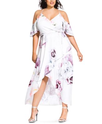 macy's purple dress plus size
