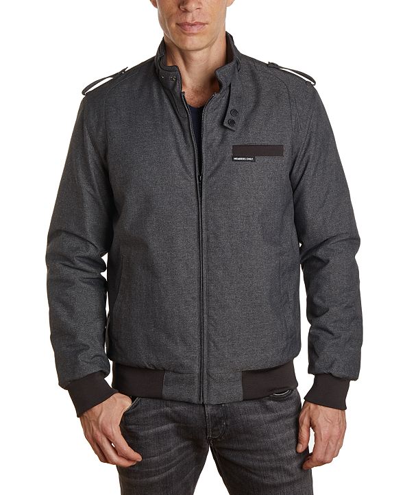 Member's Only Men's Heathered Iconic Racer Jacket & Reviews - Coats ...