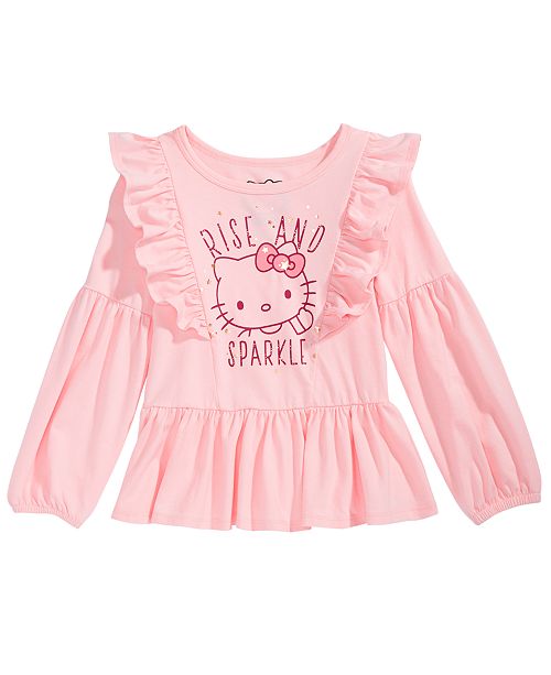 Hello Kitty Toddler Girls Ruffle Trim Printed T Shirt Reviews