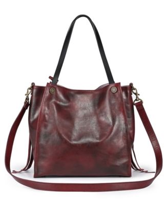 Daisy Large Leather Crossbody Tote Bag