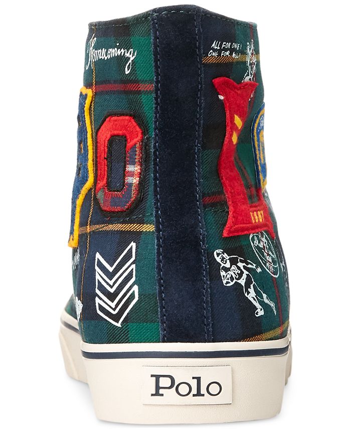 Polo Ralph Lauren Men's Solomon II Tartan High-Top Shoes & Reviews - All Men's Shoes - Men - Macy's