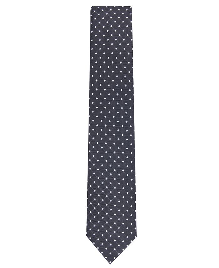 Club Room Men's Classic Grid Silk Tie, Created for Macy's & Reviews ...