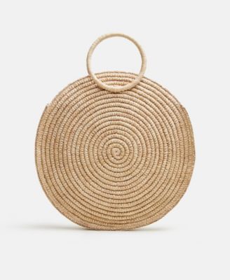 raffia round bag