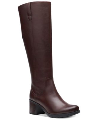 clarks brown boots womens