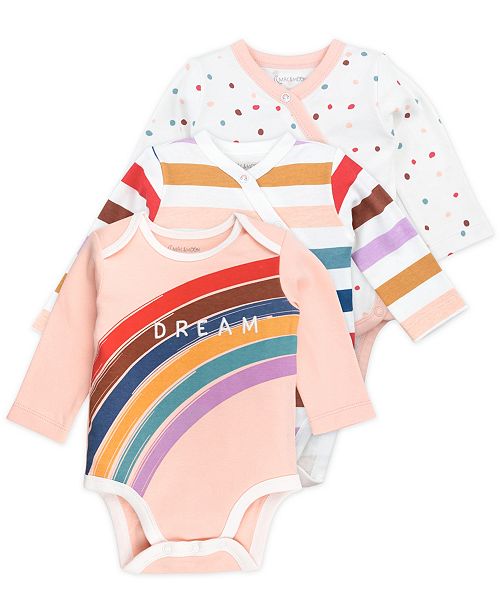 Mac Moon Baby Girl 3 Pack Long Sleeve Bodysuits Reviews