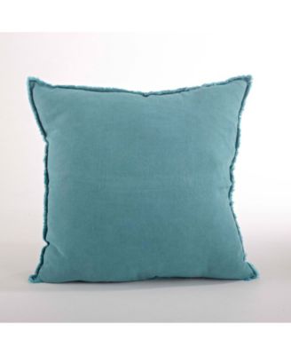 Fringed Linen Decorative Pillow, 20" x 20"