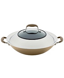 Advanced Home Hard-Anodized Nonstick Wok with Side Handles, 14"