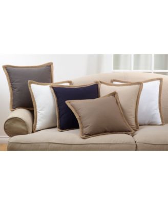 Braided Jute Decorative Pillow, 20" x 20"