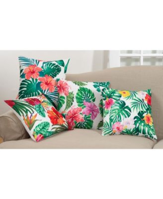 Island Palms Statement Decorative Pillow, 18" x 18"
