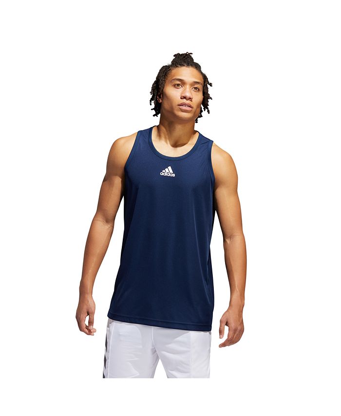 adidas Men's 3G Contrast Trim Basketball Tank & Reviews - T-Shirts ...