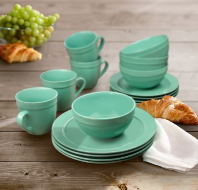 Olivia Seafoam 16Pc Dinnerware Set