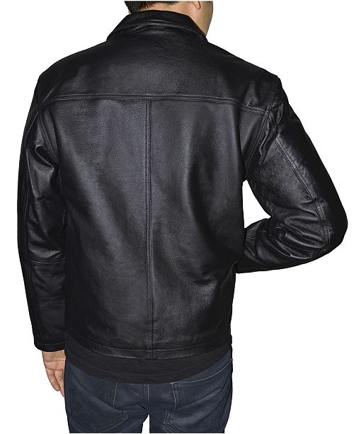 Victory Sportswear Retro Leather Men's Jacket & Reviews - Coats ...