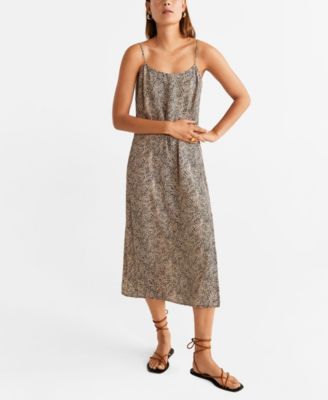 animal print dress mango